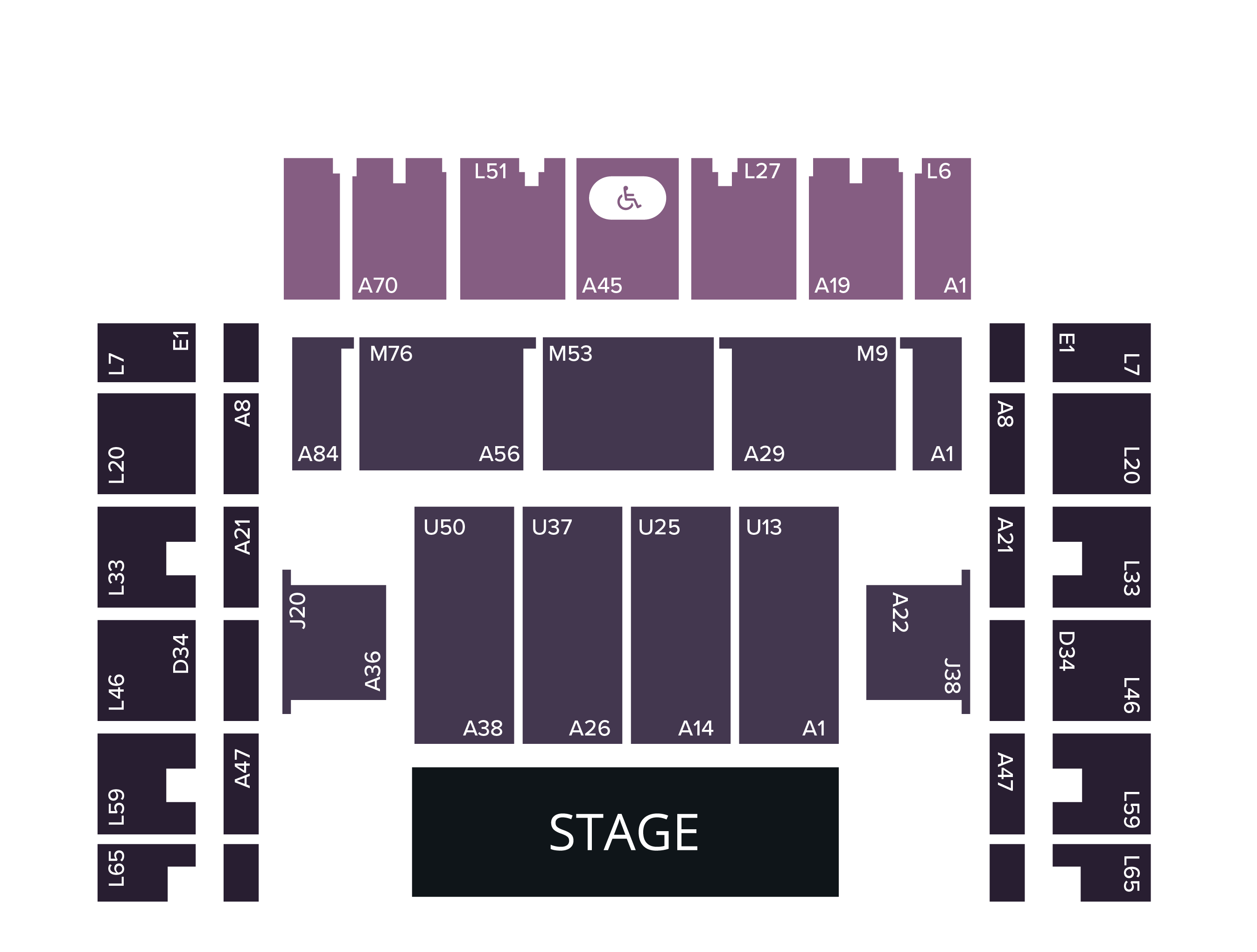 Brighton Centre Seating Only Plan